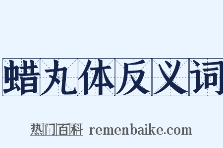 蜡丸体反义词是什么意思的图片